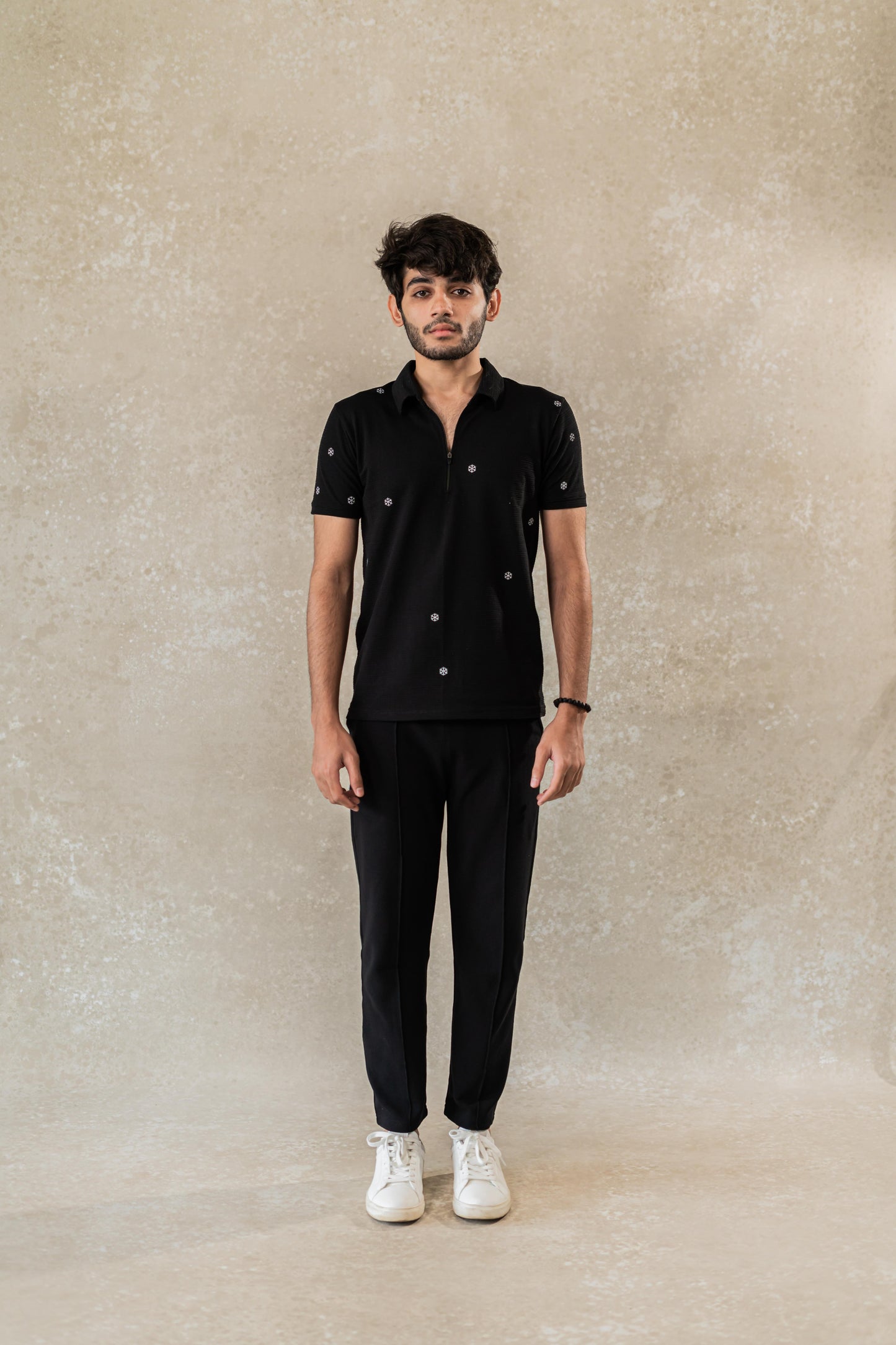 Zip Snowflake Polo T-shirt