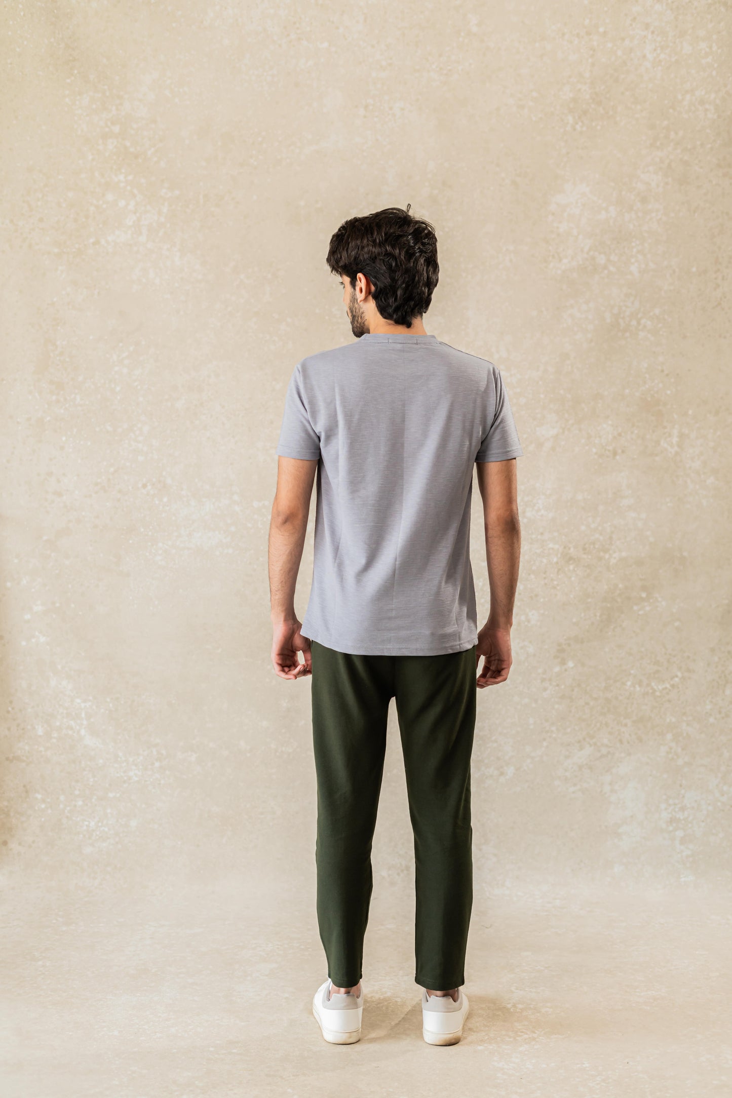 Damage Round Neck T-shirt 'Grey'
