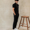 Plain High Black Polo T-shirt