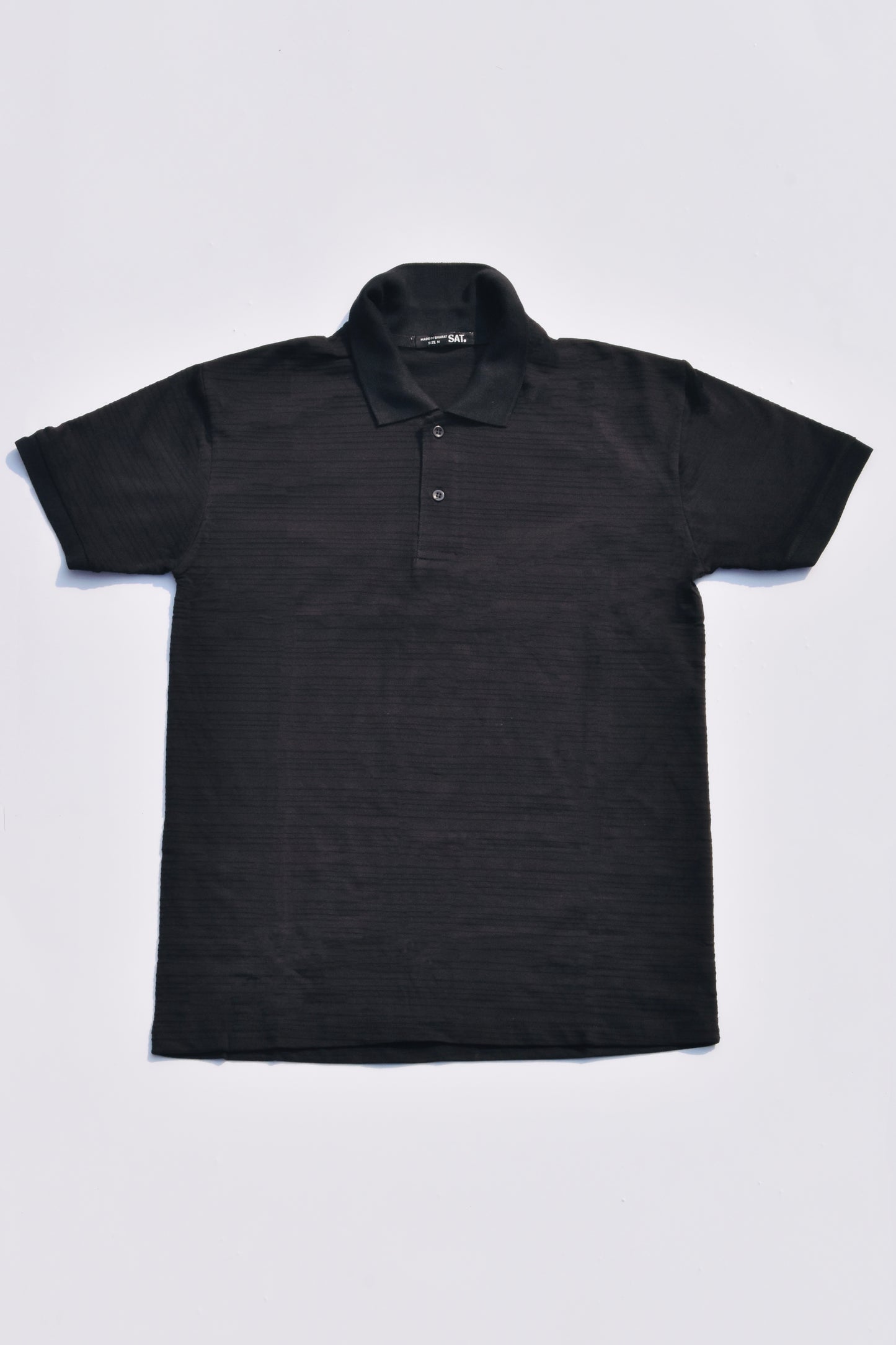 Plain High Black Polo T-shirt
