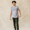Damage Round Neck T-shirt 'Grey'