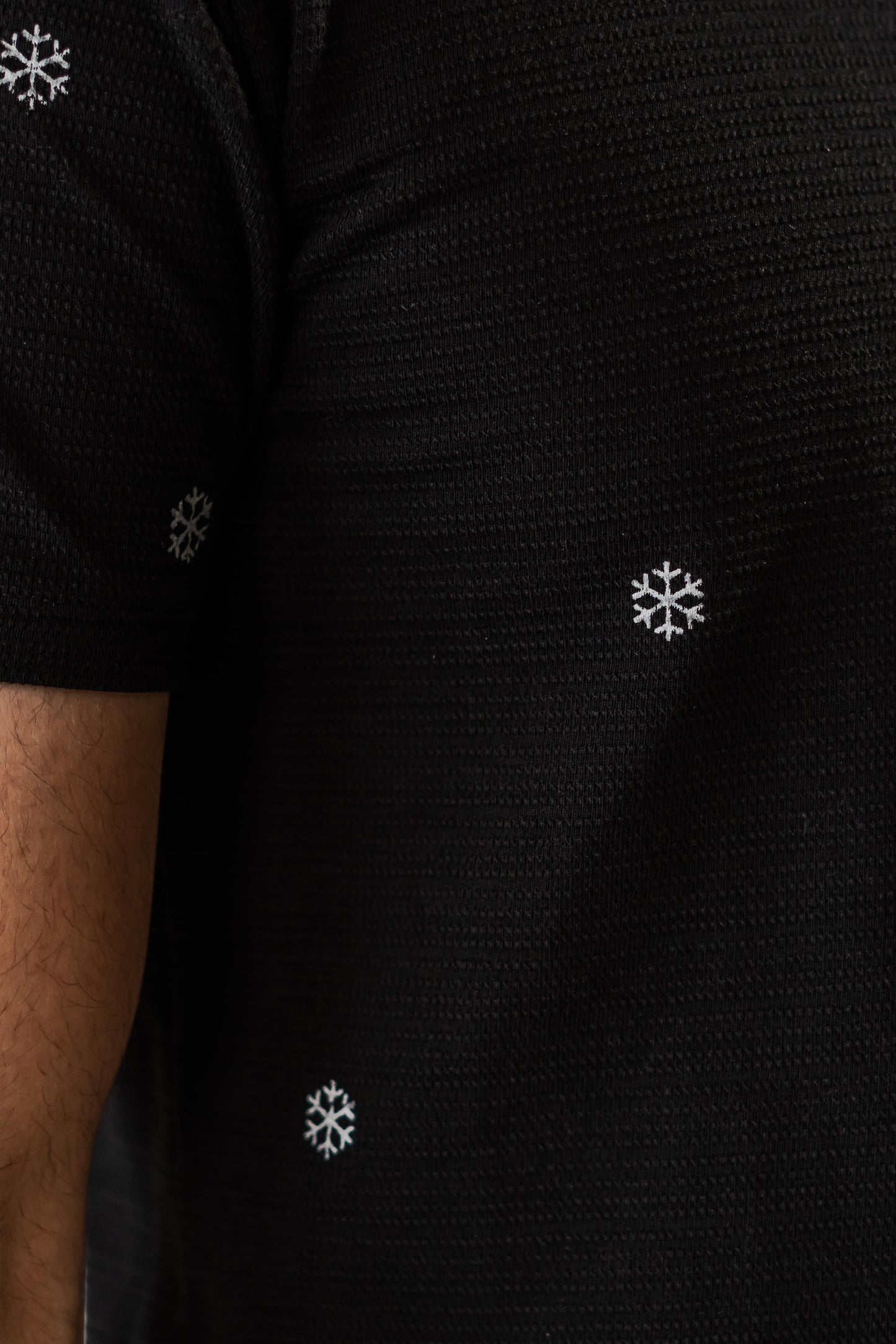 Zip Snowflake Polo T-shirt