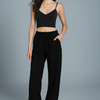 Wide leg Joggers -  'Black' ( Korean fit )
