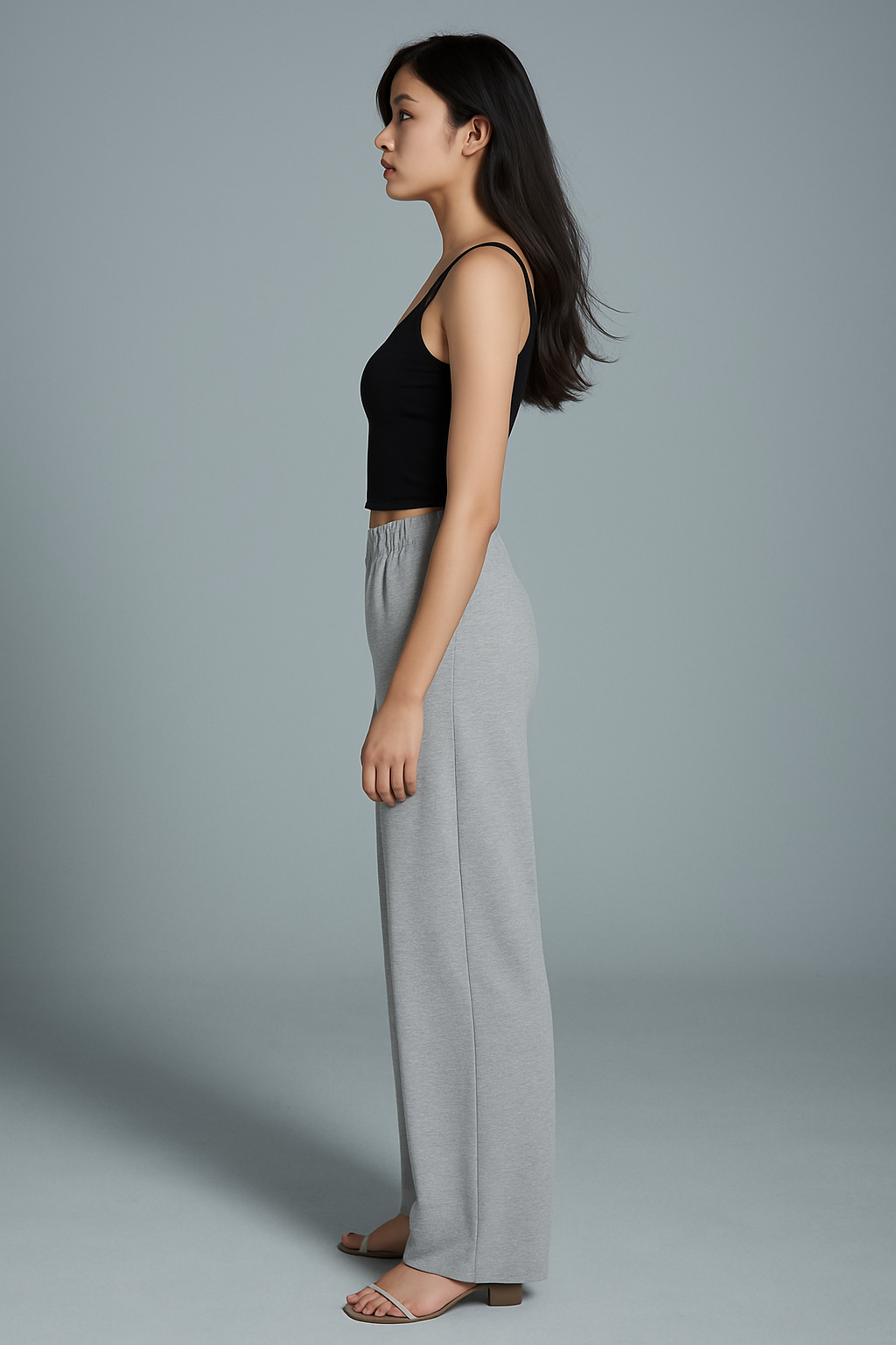 Wide leg Joggers - 'Grey' ( Korean fit )