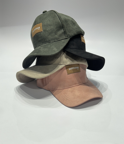 Caps - 6 Panel Suede Cap