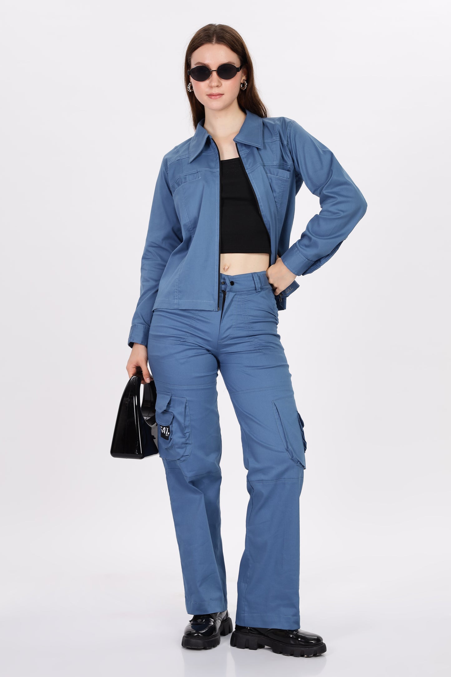 Thin Cargo - Wide Leg Cargo 'Blue'
