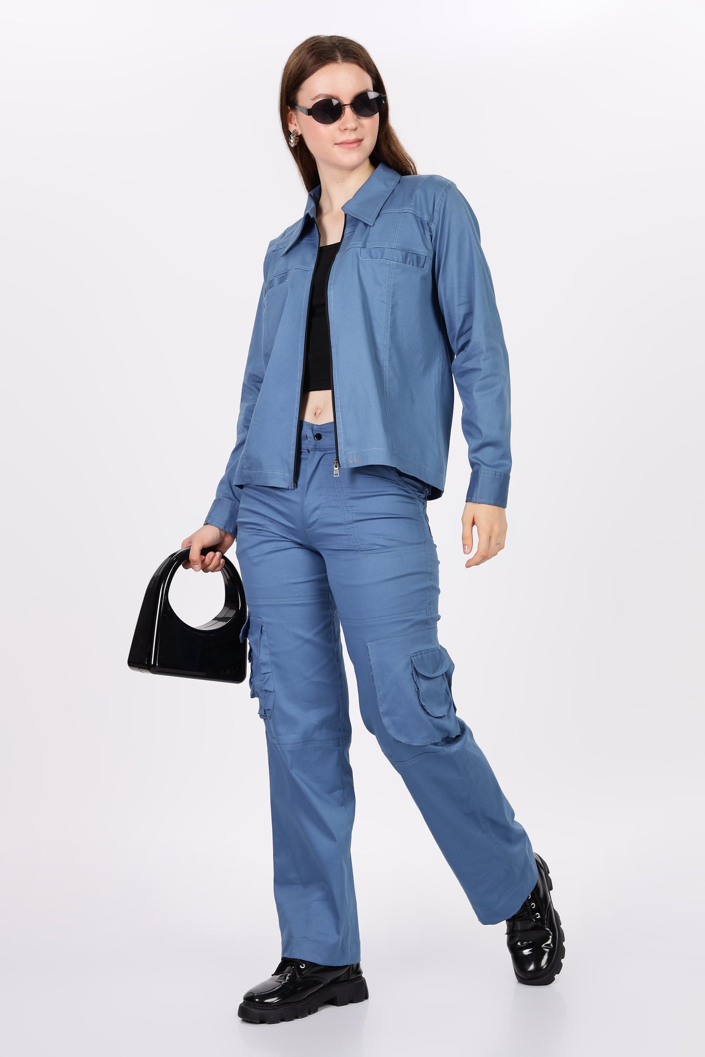 Thin Cargo - Wide Leg Cargo 'Blue'