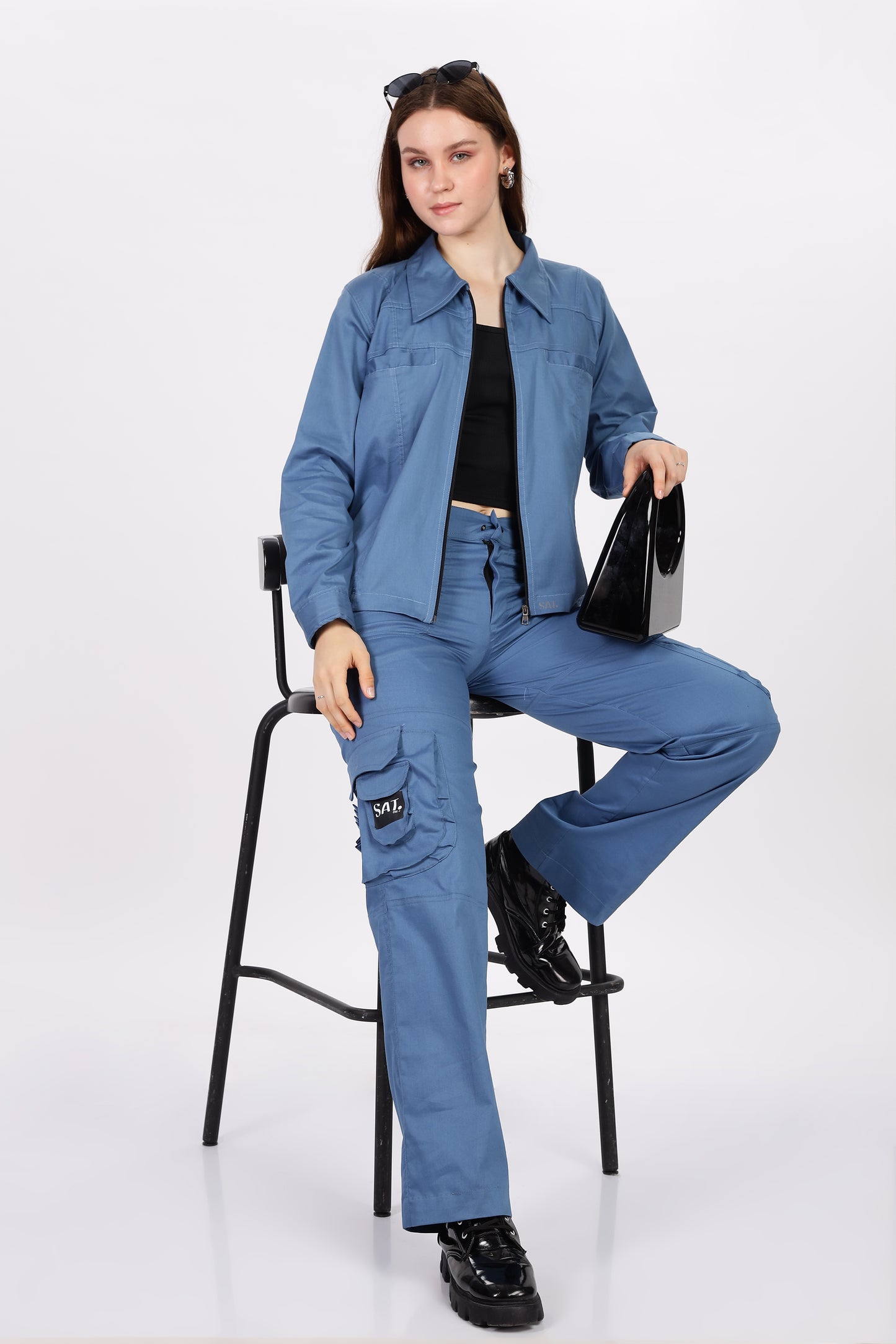 Thin Cargo - Wide Leg Cargo 'Blue'