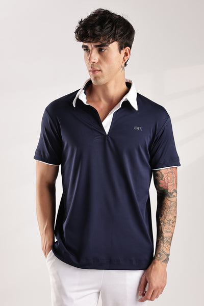 White Collar Polo T-Shirt