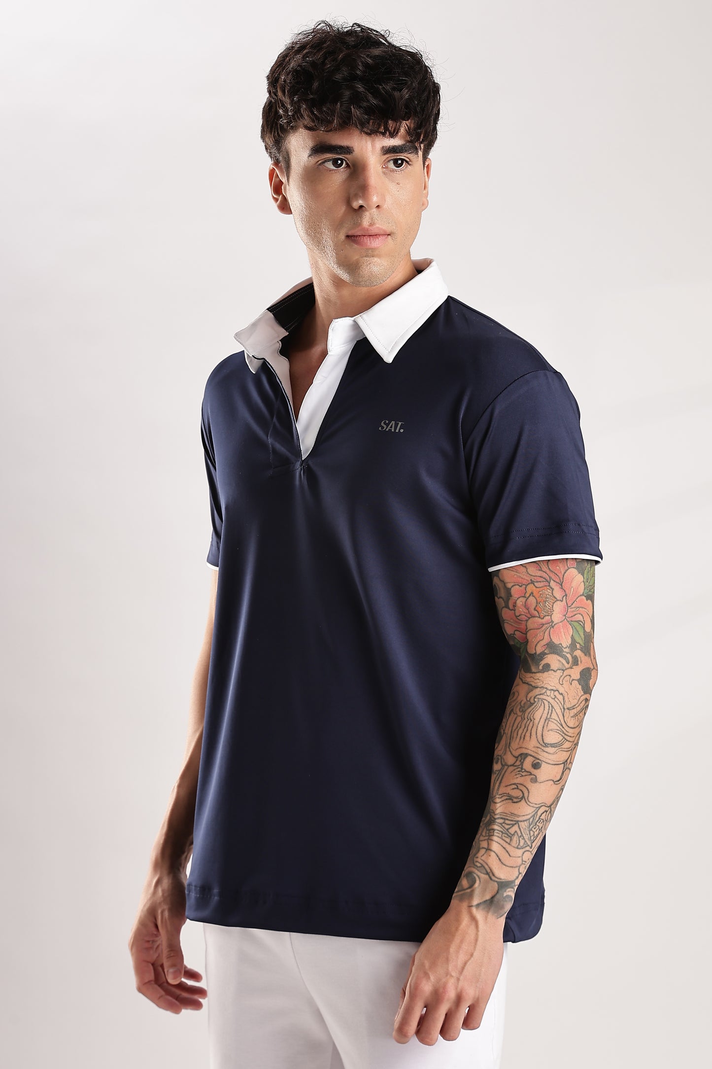 White Collar Polo T-Shirt