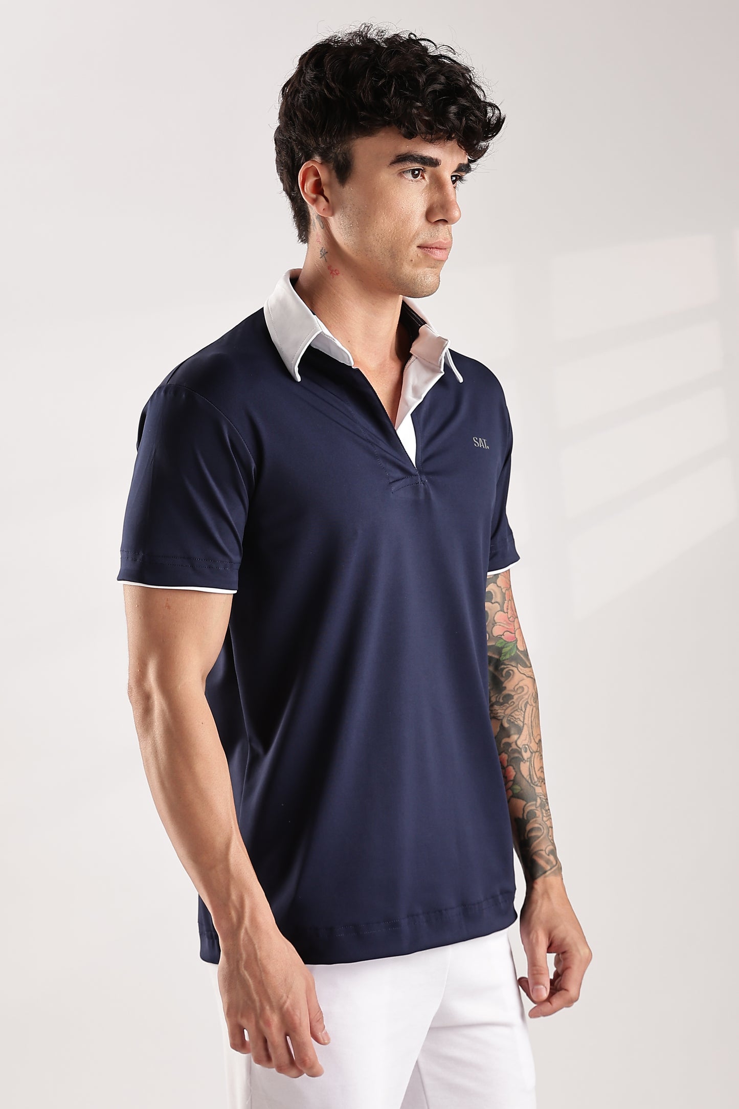 White Collar Polo Co-ord Set