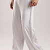 Self Design Tucks Pants - Super Soft Lycra 'White'