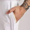 Self Design Tucks Pants - Super Soft Lycra 'White'