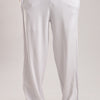 Self Design Tucks Pants - Super Soft Lycra 'White'