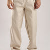 Circular Belt Single Pleated Straight Pants