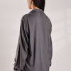 Flowy V Neck Wind Shirt 'Grey'