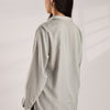Flowy V Neck Wind Shirt 'Light Grey'
