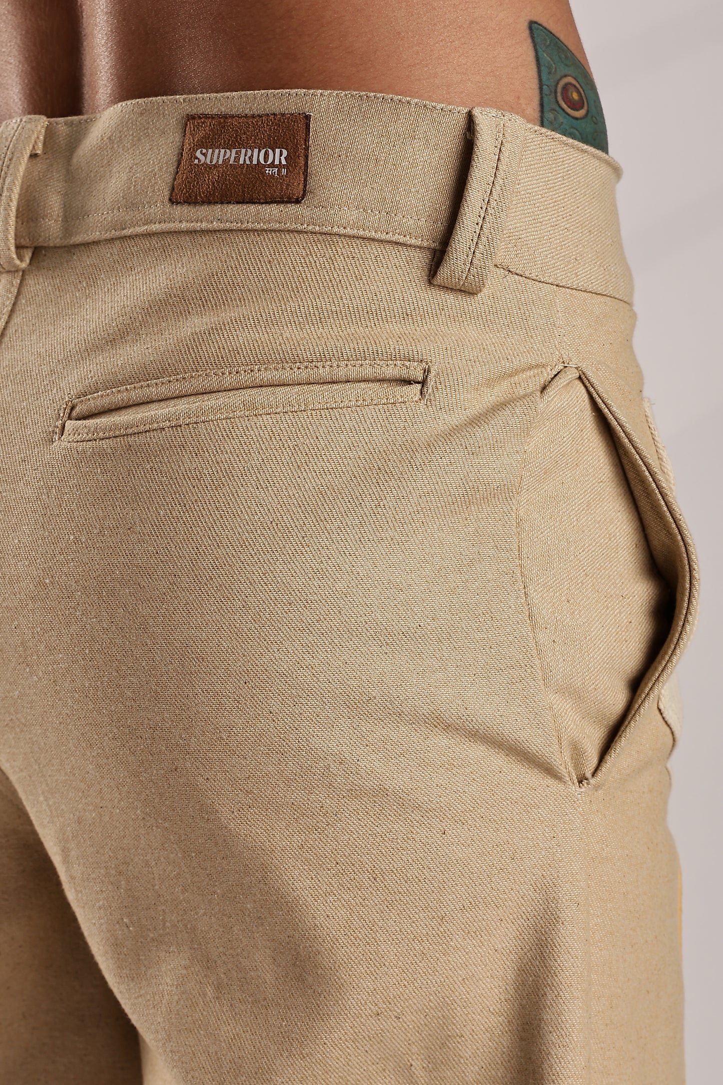 Patch Pocket Raw Denim Pants