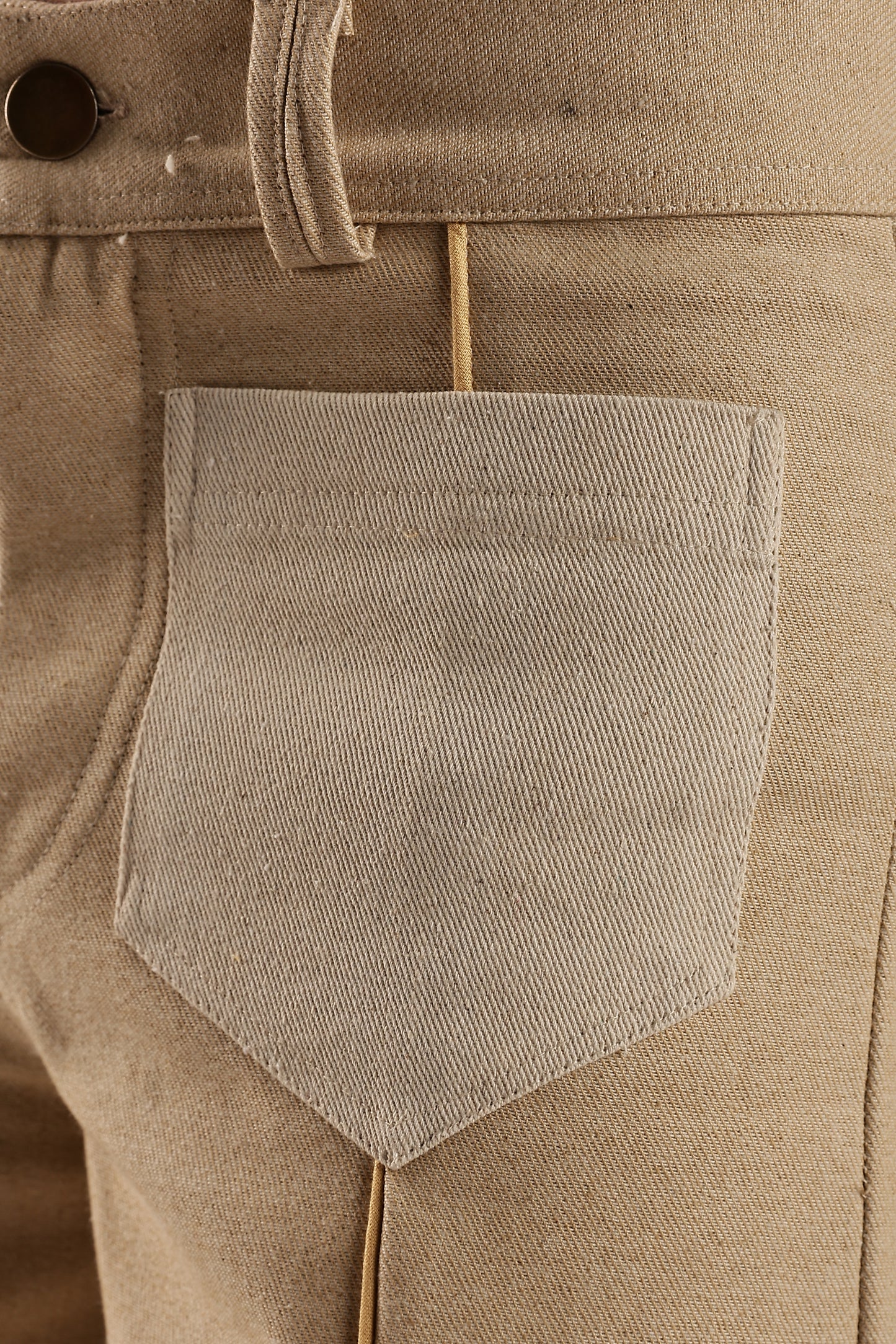 Patch Pocket Raw Denim Pants