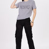 Damage Round Neck T-shirt 'Grey'