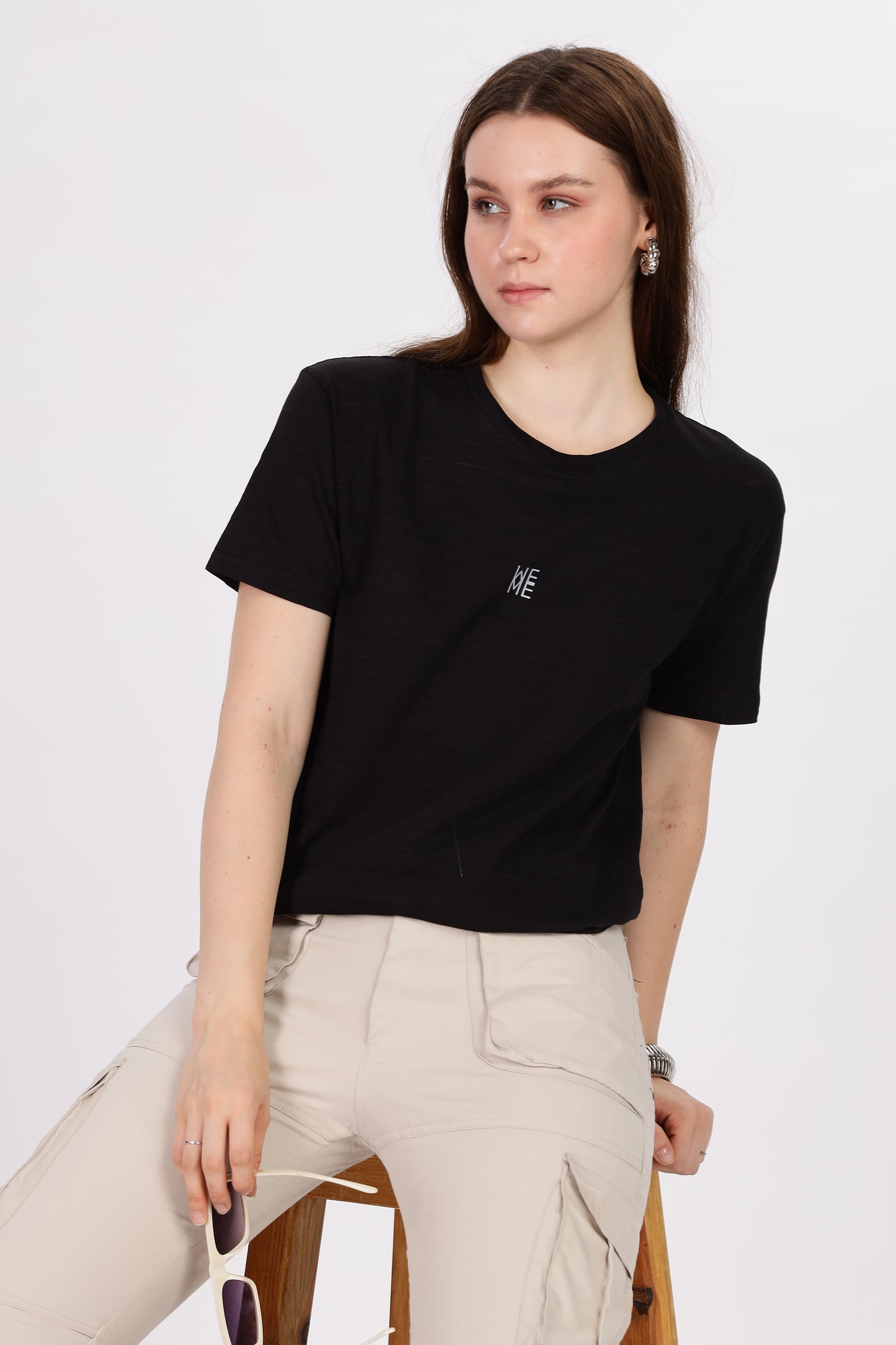 WeMe Round Neck T-shirt 'Black'