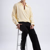 Flowy V Neck wind Shirt 'Yellow'