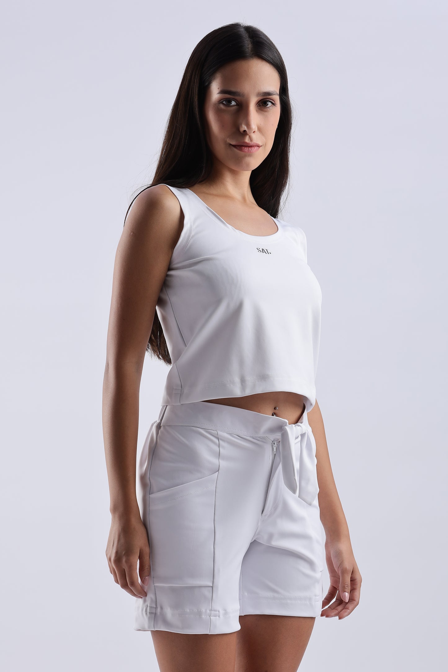 Cropped Vest 'White'