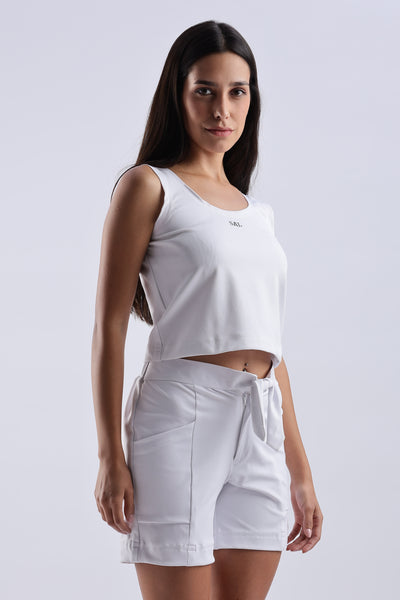 Cropped Vest 'White'