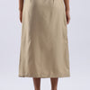 Button single Slit Long Skirt