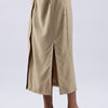 Button single Slit Long Skirt