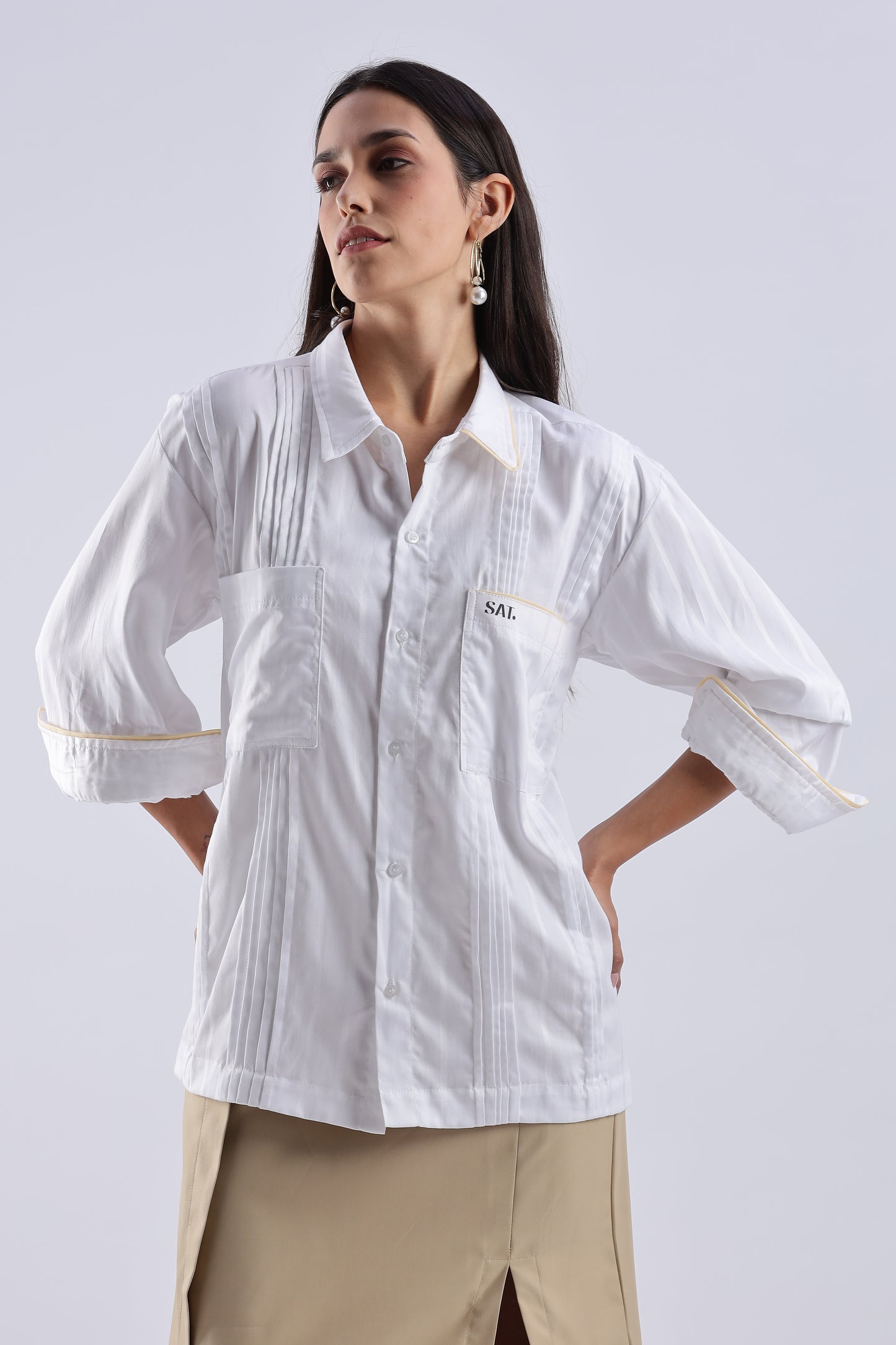 Tunks Pure Cotton Shirt 'White'