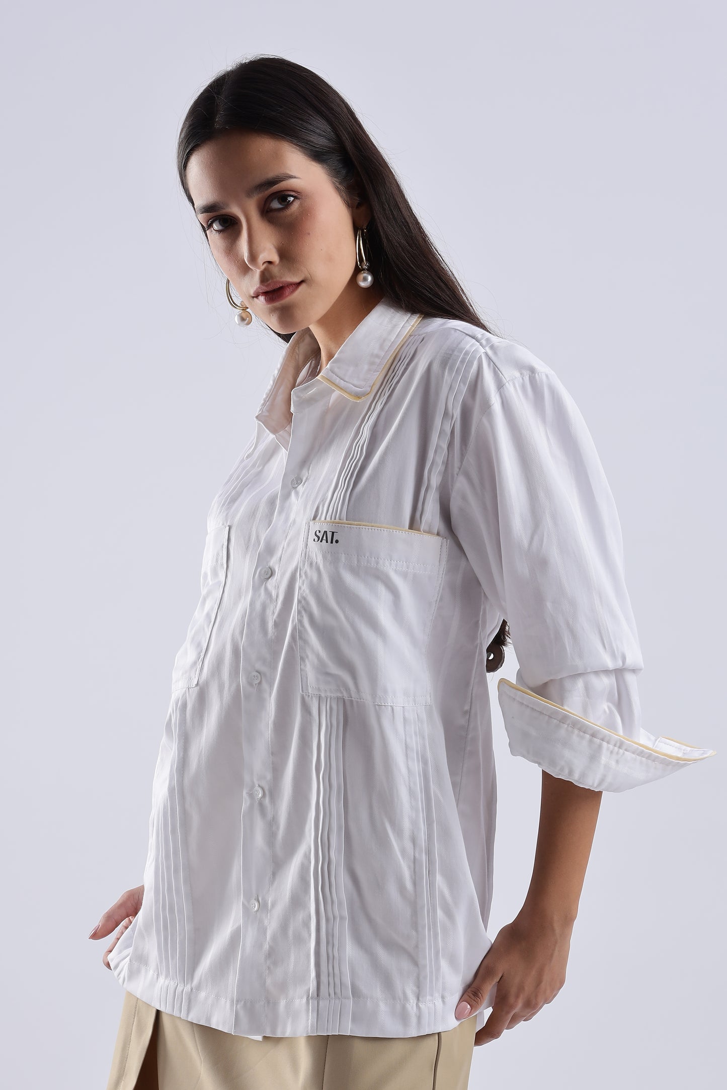 Tunks Pure Cotton Shirt 'White'