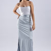 Satin Double Slit Skirt