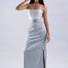 Satin Double Slit Skirt