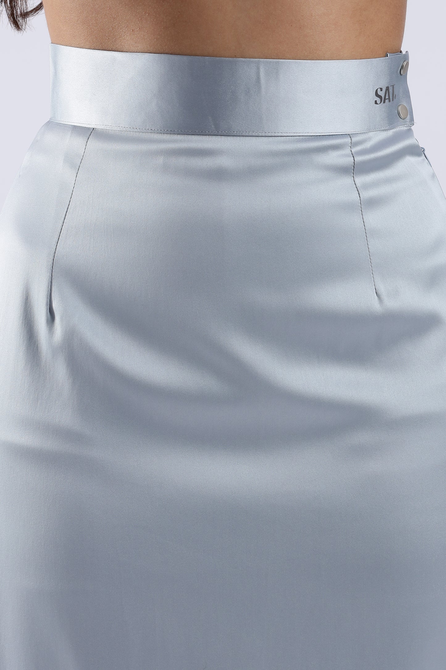Satin Double Slit Skirt