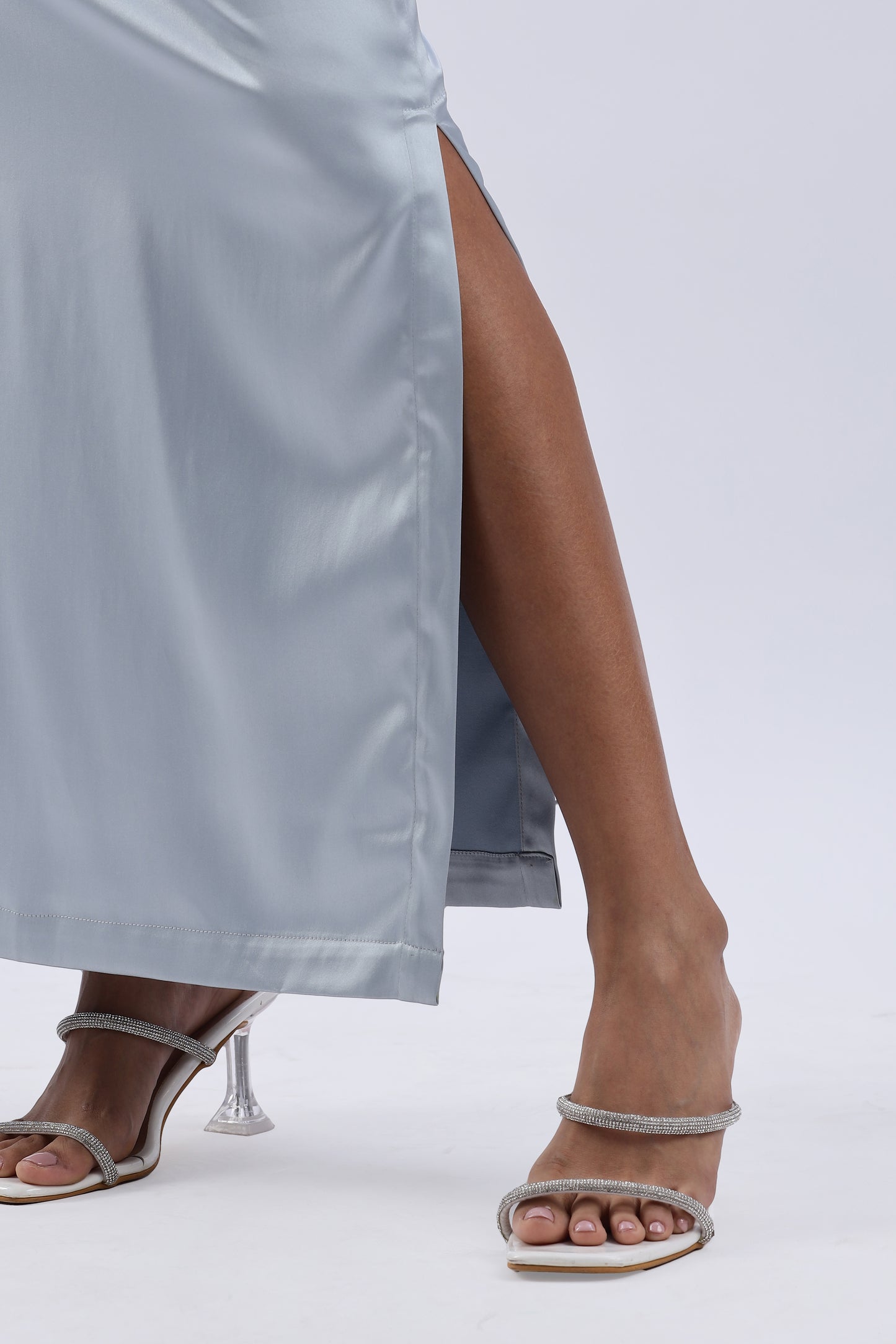 Satin Double Slit Skirt