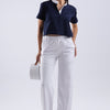 White Mandarin Polo T-Shirt