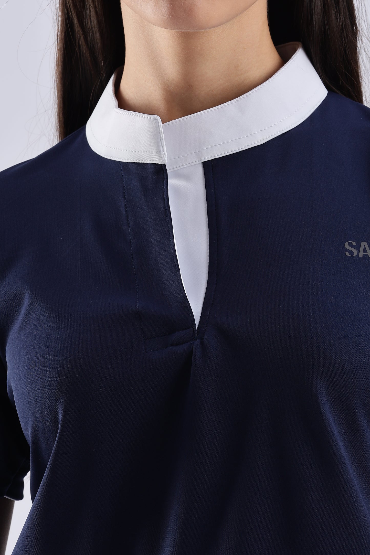 White Mandarin Polo T-Shirt