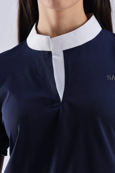 White Mandarin Polo T-Shirt
