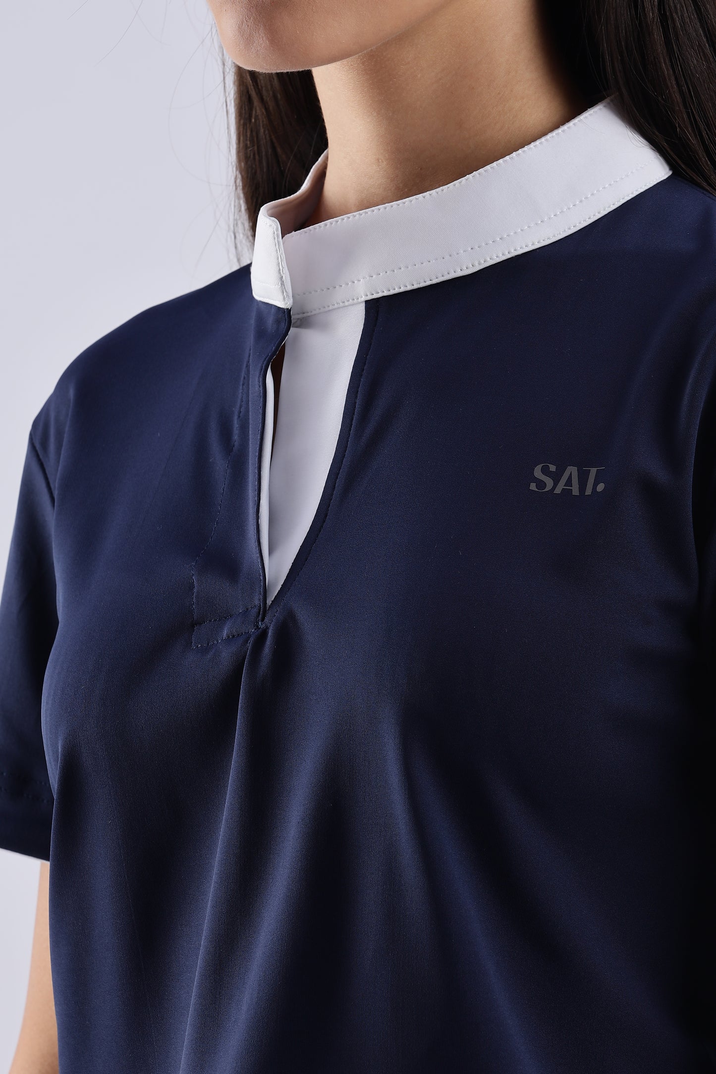 White Mandarin Polo T-Shirt