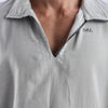 Flowy V Neck wind Shirt 'Light Grey'