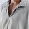 Flowy V Neck wind Shirt 'Light Grey'