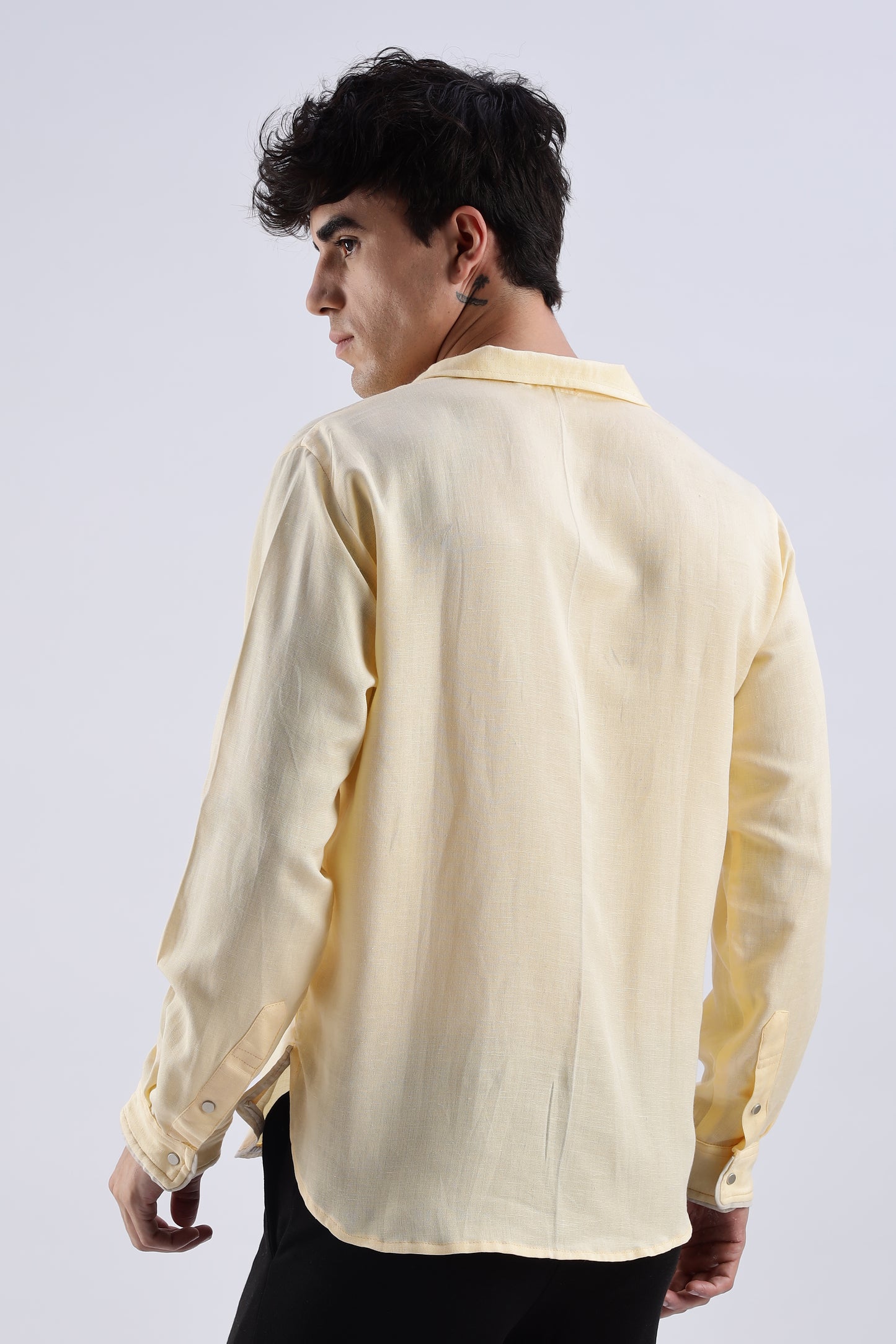 Flowy V Neck wind Shirt 'Yellow'