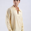 Flowy V Neck wind Shirt 'Yellow'