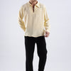 Flowy V Neck wind Shirt 'Yellow'