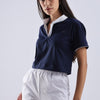 White Mandarin Polo T-Shirt