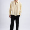 Flowy V Neck wind Shirt 'Yellow'