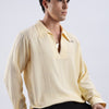 Flowy V Neck wind Shirt 'Yellow'