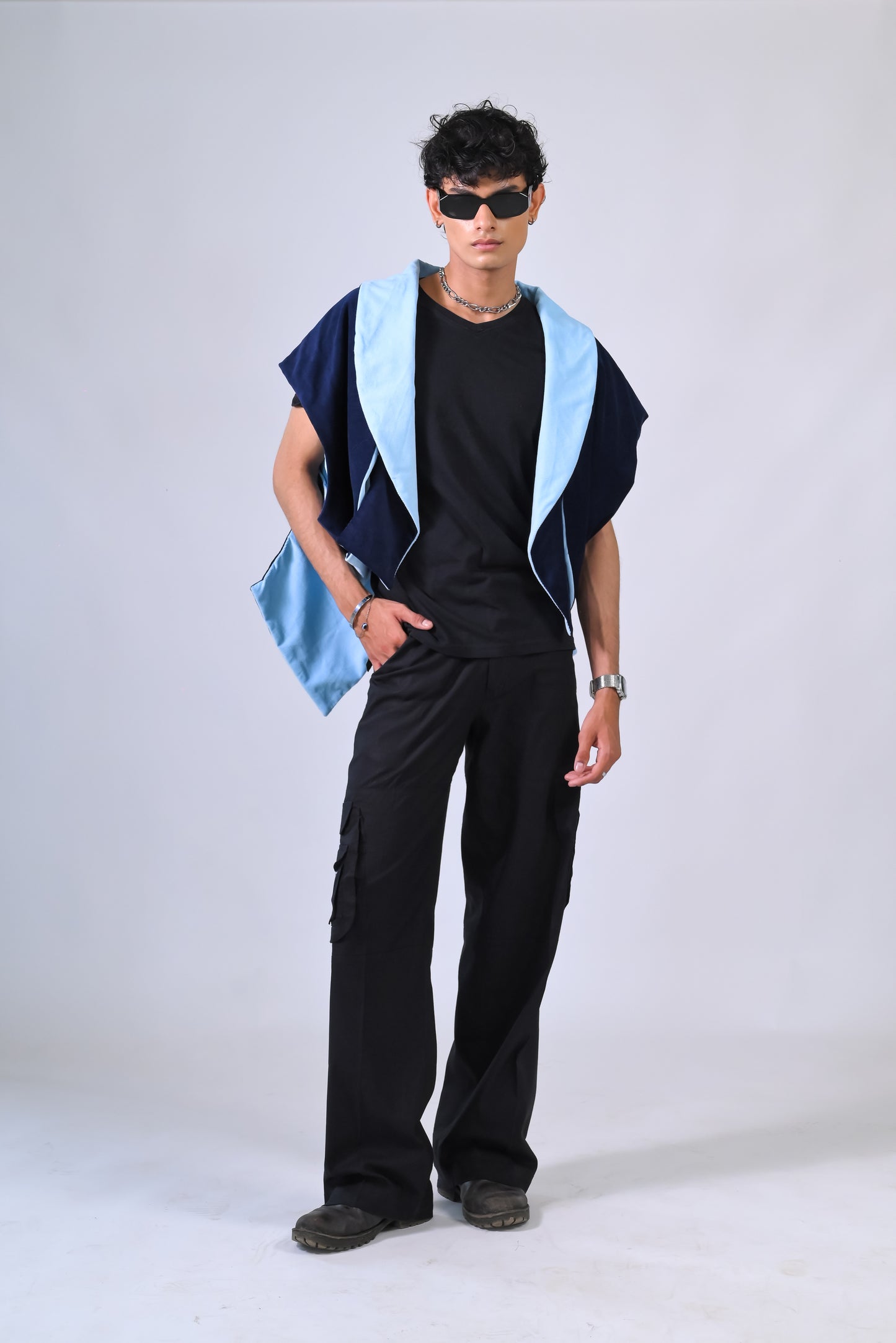 Infinity Circle Jacket - Circular Pattern 'Blue'