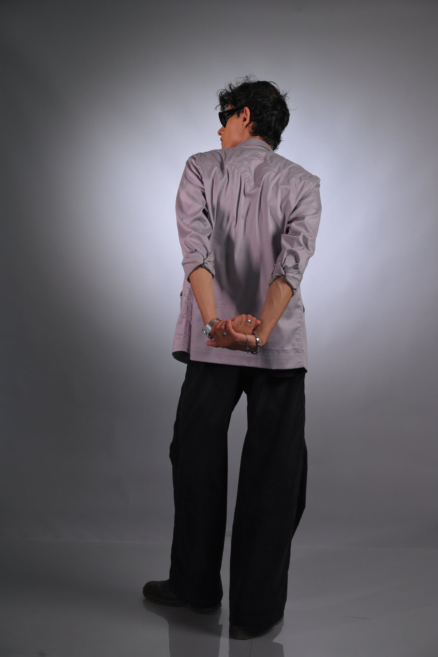 Cool Grey Panel Shirt
